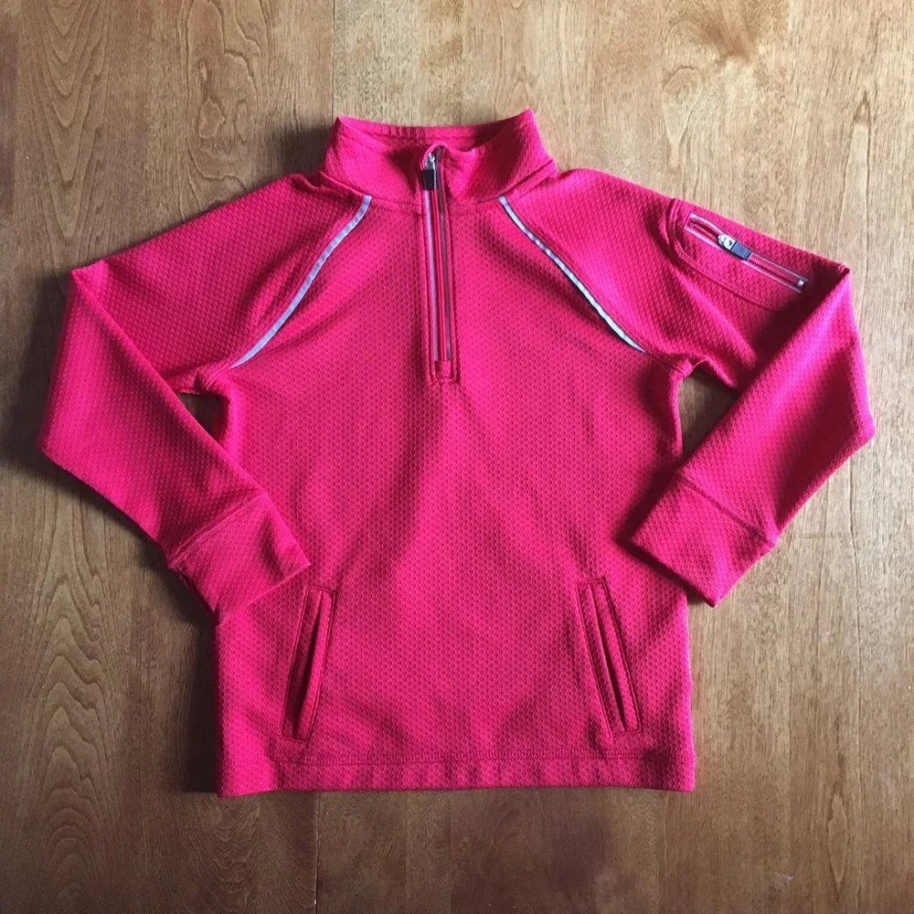 Lands' End red active pullover Small/4T